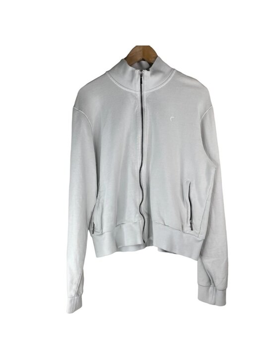 ZYIA Tops - ZYIA Sweatshirt XXL Active Full Zip White Mock Neck  Active Cottonn Yoga Gym